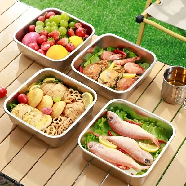 Stainless Steel Food Containers 2-10PCS Airtight Leakproof Meal Prep Lunch Box