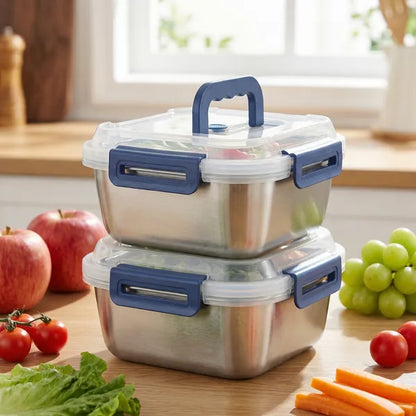 Stainless Steel Food Containers 2-10PCS Airtight Leakproof Meal Prep Lunch Box