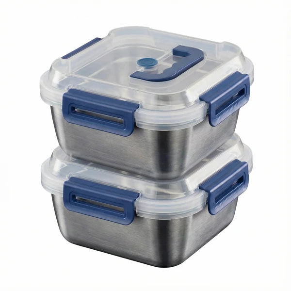 Stainless Steel Food Containers 2-10PCS Airtight Leakproof Meal Prep Lunch Box