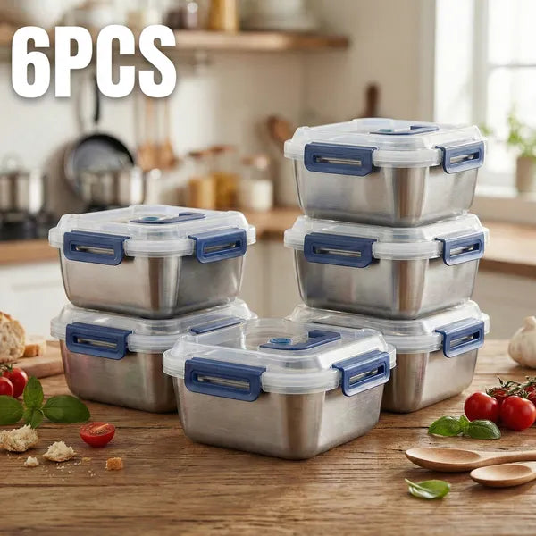 Stainless Steel Food Containers 2-10PCS Airtight Leakproof Meal Prep Lunch Box