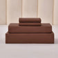 King 4 Piece Bed Sheet Set Soft Cotton Blend Fitted Flat Sheet 2 Pillowcases