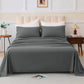 King 4 Piece Bed Sheet Set Soft Cotton Blend Fitted Flat Sheet 2 Pillowcases
