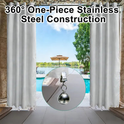 Outdoor Curtain Weights Clip On 16 Pack Heavy Duty Drapery Weights 3.3 oz
