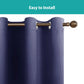 52x63 Blackout Curtains 2 Panels Thermal Insulated Grommet Privacy Drapes
