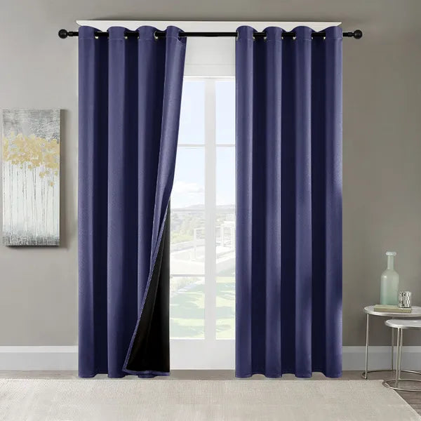 52x63 Blackout Curtains 2 Panels Thermal Insulated Grommet Privacy Drapes