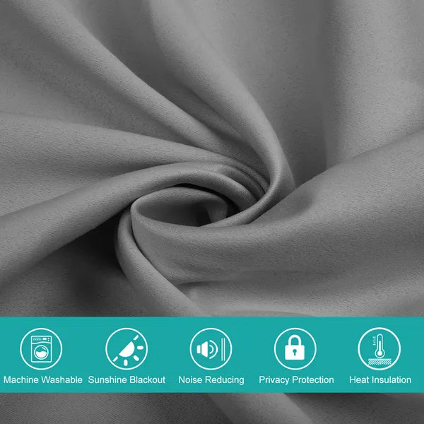 52x63 Blackout Curtains 2 Panels Thermal Insulated Grommet Privacy Drapes