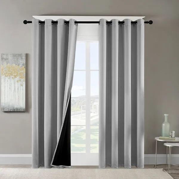 52x63 Blackout Curtains 2 Panels Thermal Insulated Grommet Privacy Drapes