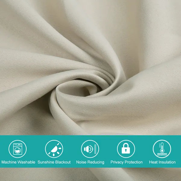 52x63 Blackout Curtains 2 Panels Thermal Insulated Grommet Privacy Drapes