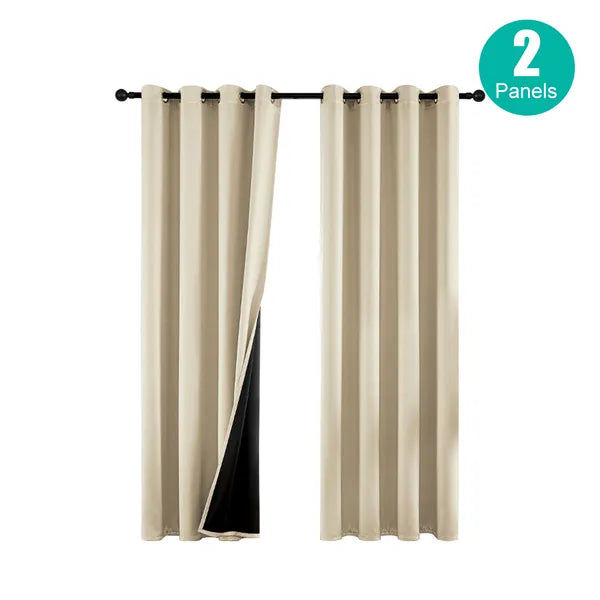 52x63 Blackout Curtains 2 Panels Thermal Insulated Grommet Privacy Drapes