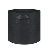 50 Gallon Fabric Grow Bag Heavy Duty Aeration Planter Pot With Handles Black