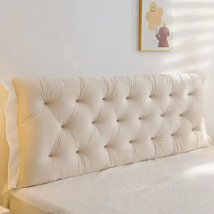 Headboard Pillow 1.5m 59" Tufted Reading Cushion Natural Cotton Backrest