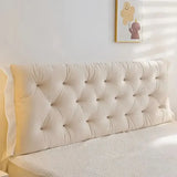 1.2m Headboard Pillow 47 Inch Reading Backrest Cushion Natural Cotton Beige Gray