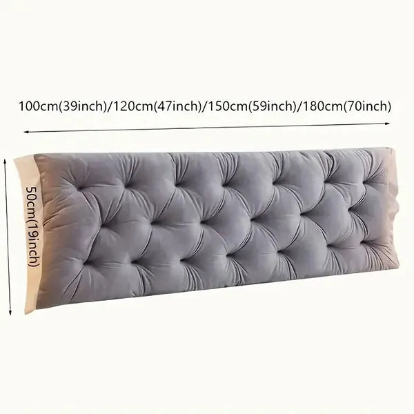 Headboard Pillow 1.5m 59" Tufted Reading Cushion Natural Cotton Backrest