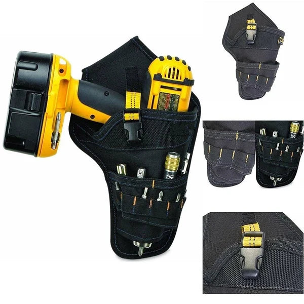 Heavy Duty Drill Holster Tool Belt Pouch with Bit Holder Waist Bag