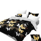 9 Piece Black Gold Butterfly Bedspread Curtain Set Queen King Cal King Bedding