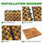 Acacia Wood Deck Tile Interlocking Flooring Waterproof Tiles Outdoor Patio 12x12