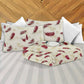 9 Piece Bed in a Bag Set Red Feather Bedspread Curtains Queen King Cal king