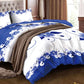 Blue White Floral Duvet Cover Set 3 Piece Ultra Soft Microfiber Queen King California King