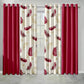 9 Piece Bed in a Bag Set Red Feather Bedspread Curtains Queen King Cal king