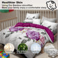 9 Piece Purple Rose Bedspread Curtain Set Queen King Cal King Bedding