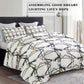 9 Piece Bed in a Bag Set Brown Geometric Bedspread Curtains Queen King Cal