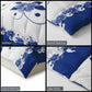 Blue White Floral Duvet Cover Set 3 Piece Ultra Soft Microfiber Queen King California King