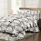 9 Piece Bed in a Bag Set Brown Geometric Bedspread Curtains Queen King Cal