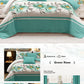 9 Piece Green Rose Floral Bedspread Curtain Set Queen King Cal King Bedding