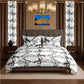 9 Piece Bed in a Bag Set Brown Geometric Bedspread Curtains Queen King Cal