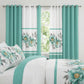 9 Piece Green Rose Floral Bedspread Curtain Set Queen King Cal King Bedding
