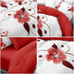 3 Piece Charcoal Grey Botanical Quilt Set White Leaf Vine Bedspread Queen King
