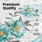 9 Piece Green Rose Floral Bedspread Curtain Set Queen King Cal King Bedding