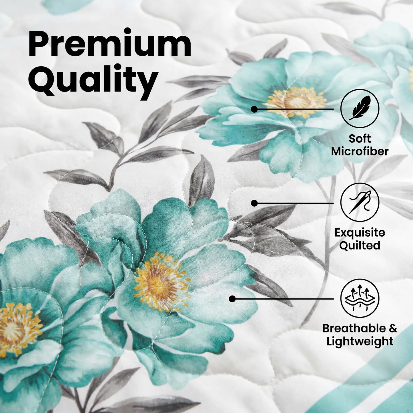 9 Piece Green Rose Floral Bedspread Curtain Set Queen King Cal King Bedding