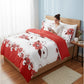3 Piece Charcoal Grey Botanical Quilt Set White Leaf Vine Bedspread Queen King