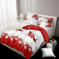 3 Piece Charcoal Grey Botanical Quilt Set White Leaf Vine Bedspread Queen King