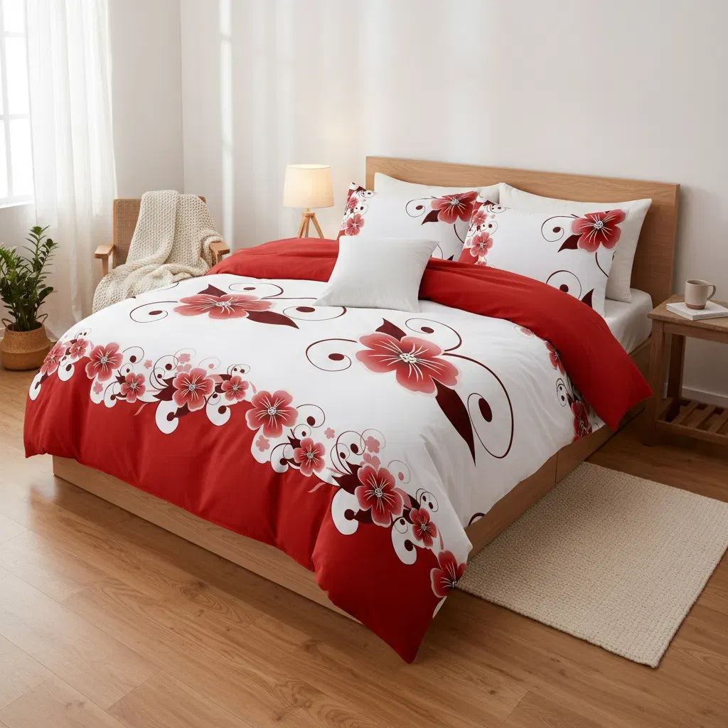 3 Piece Charcoal Grey Botanical Quilt Set White Leaf Vine Bedspread Queen King