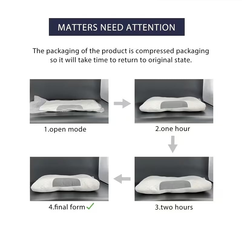 2PCS Memory Foam Neck Support Pillow Soft Orthopedic Ergonomic Sleep Comfort