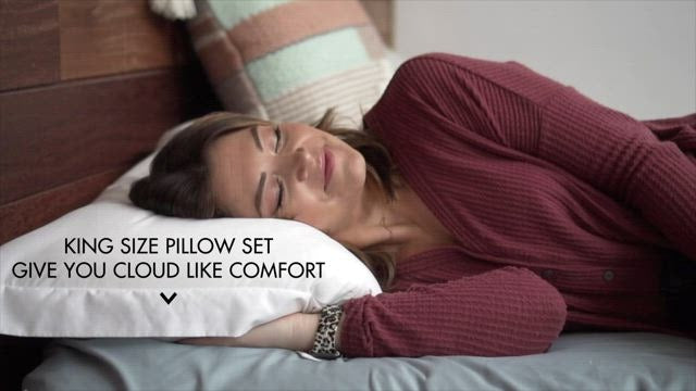 Extra Firm Pillow Queen King Standard Size White Adjustable Bed Pillow Support