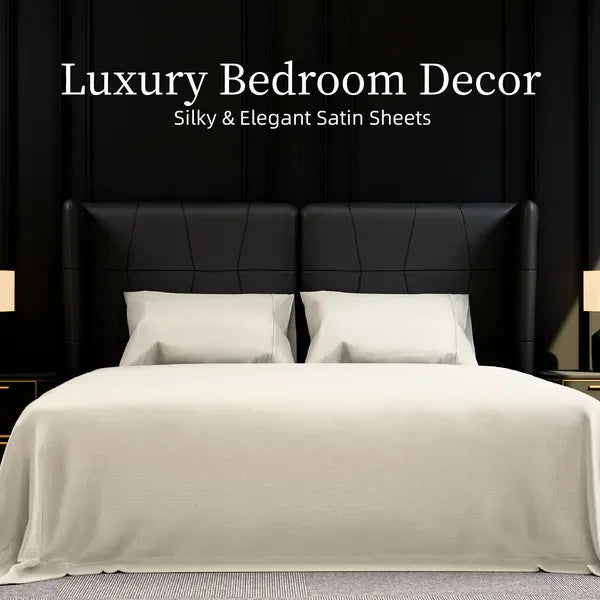 King Size Bed Sheet Set 4PC White Brushed Microfiber Deep Pocket Soft Sheets