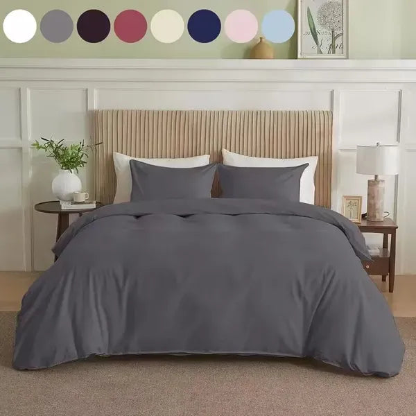 Duvet Cover Set Twin Queen Ultra Soft Luxury Hidden Zipper Corner Ties Bedding