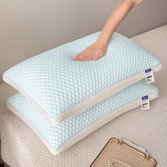 Cooling Bed Pillows Set of 2 Ice Silk Soft Breathable for Hot Side Back Sleepers