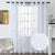 52x84 Sheer Curtains 2 Panels Metallic Print Rod Pocket Light Filtering Drapes