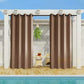 50x108 Brown Outdoor Curtains Set of 2 Grommet Blackout Patio Pergola Privacy
