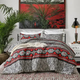 Felicie Quilt 3 Piece Set King Red Black White Zebra Leopard Tribal Bedding