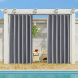 50x108 Gray Outdoor Curtain Panel Grommet Blackout Patio Pergola Privacy 1 Panel