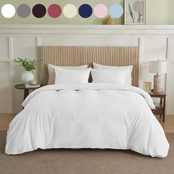 Duvet Cover Set Twin Queen Ultra Soft Luxury Hidden Zipper Corner Ties Bedding