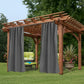 Outdoor Blackout Curtain Tab Top Patio Pergola Gazebo Privacy Drape 1 Panel