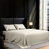 King Size Bed Sheet Set 4PC White Brushed Microfiber Deep Pocket Soft Sheets