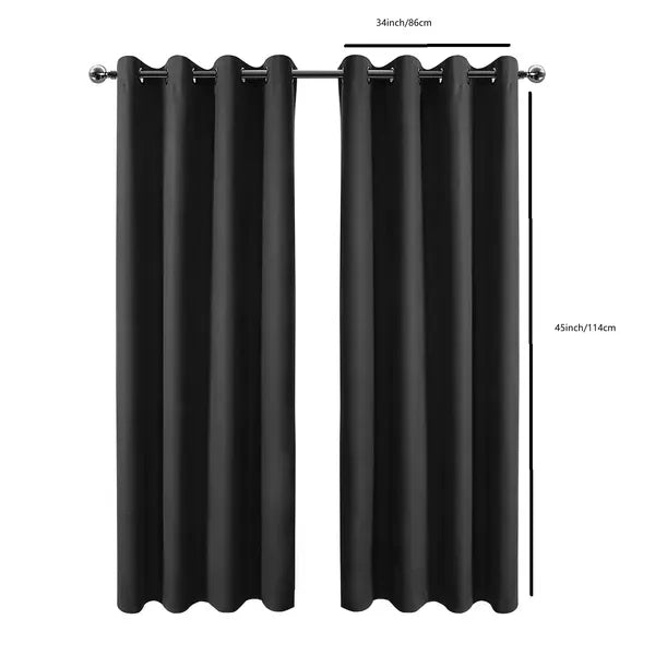 Blackout Curtain Grommet Room Darkening Thermal Window Drapes Privacy Panel Set