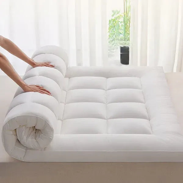 Pillow Top Mattress Fluffy Topper Thick Pad Quilted Premium Ultra Soft Cover Bed